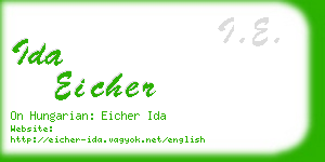 ida eicher business card